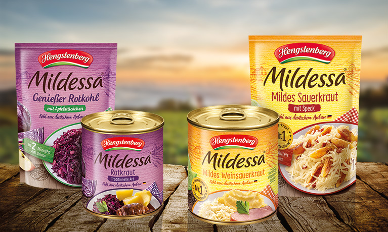 Four products of Mildessa cabbage.