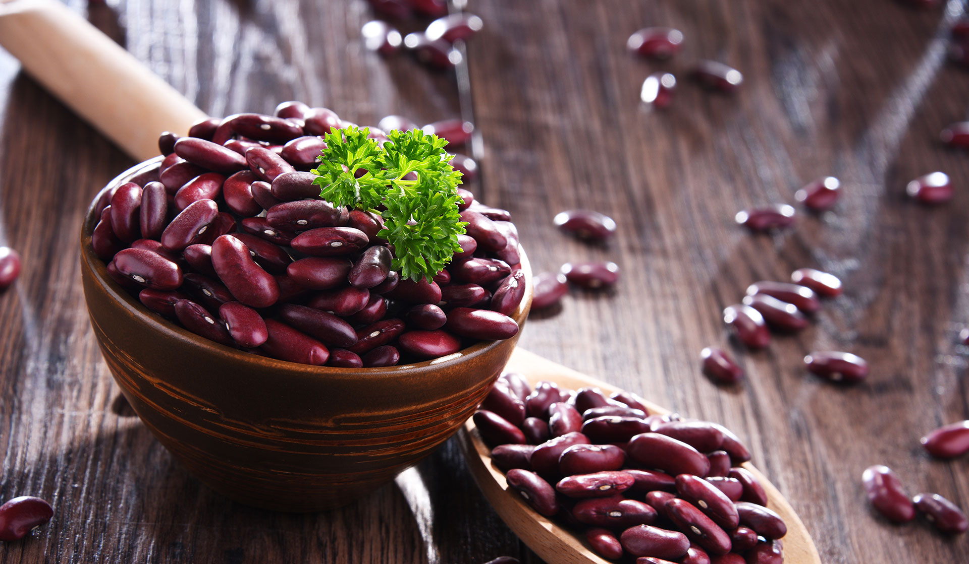 Some kidney beans in a bowl.